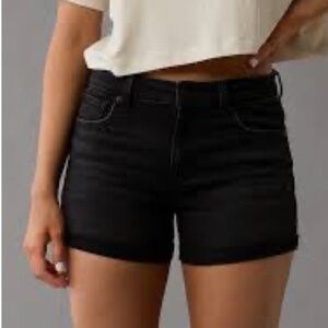 d.Jeans Women's Black Mid-Rise Jean Shorts